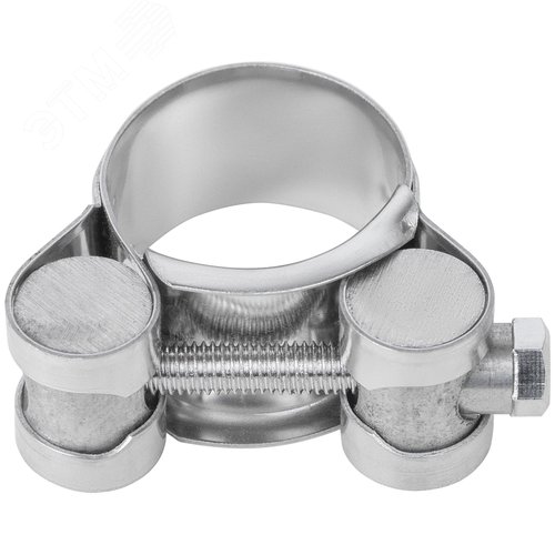 Хомут обжимной силовой шарнирный 23-25мм нержавеющая сталь