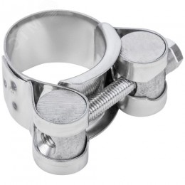 Хомут обжимной силовой шарнирный 23-25мм нержавеющая сталь