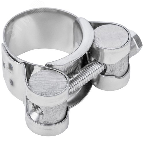 Хомут обжимной силовой шарнирный 23-25мм нержавеющая сталь