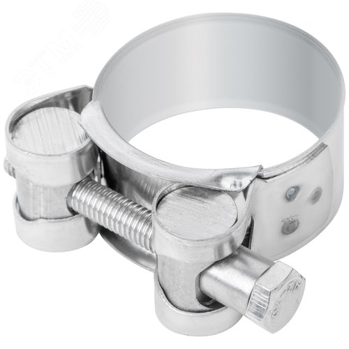 Хомут обжимной силовой шарнирный 32-35мм нержавеющая сталь
