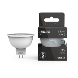 Лампа светодиодная LED 5 Вт 530 лм 4100К софит MR16 нейтральный GU5.3 AC 220В диммируемая Black