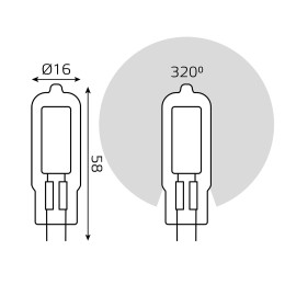 Лампа светодиодная LED 4.5 Вт 400 лм 4100К капсула нейтральный G4 AC 220В стеклянная Black Gauss