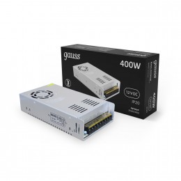 Блок питания для светодиодной ленты 400 Вт AC 100-264В Uвых 12В IP20 215х115х50мм Black Gauss
