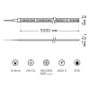 Лента светодиодная 16 Вт/м DC 24В 3000К IP20 1800 лм/м Black Gauss