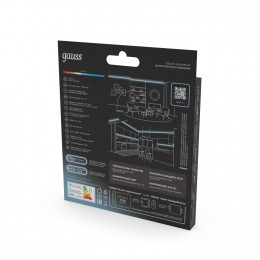 Лента светодиодная 12 Вт/м DC 24В 4000К IP20 120LED SMD2835 1400 лм/м Black Gauss