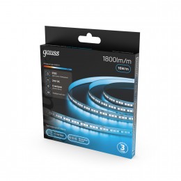 Лента светодиодная 16 Вт/м DC 24В 6500К IP20 1800 лм/м Black Gauss