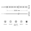 Лента светодиодная 6 Вт/м DC 24В 3000К IP65 60LED SMD2835 800 лм/м Black Gauss
