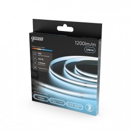 Лента светодиодная 12 Вт/м DC 24В 4000К IP20 COB 1200 лм/м Gauss