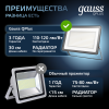 Прожектор светодиодный ДО 200 Вт 24000 Лм 6500К AC 220В IP65 290х32х400мм матированное закаленное стекло Qplus