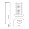Светильник уличный консольный ДКУ 120 Вт 14400 лм 5000К AC 220В IP65 535х260х64мм широкая КСС Ш Qplus