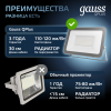 Прожектор светодиодный ДО 50 Вт 5250 Лм 6500К AC 220В IP65 150х28х185 мм матированное закаленное стекло Qplus