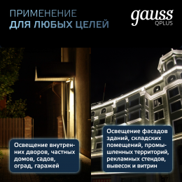 Прожектор светодиодный ДО 50 Вт 5250 Лм 6500К AC 220В IP65 150х28х185 мм матированное закаленное стекло Qplus