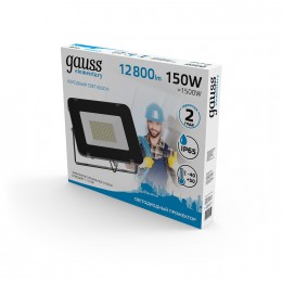 Прожектор светодиодный ДО 150 Вт 13500 Лм 6500К AC 220В IP65 286х295х39мм Elementary G2
