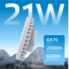 Лампа светодиодная LED 21 Вт 2000 лм 6500К таблетка холодный GX70 AC 220В Elementary