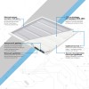 Светильник светодиодный ДВО 48 Вт 4500 лм 4000К AC 220В IP20 595х595х19мм призма Офис