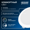 Светильник светодиодный ДВО 13 Вт 1000 лм 4000К AC 220В IP20 круг D145х26мм монт d120мм Пластик Elementary Gauss