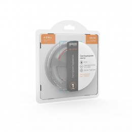 Лента светодиодная 4.8 Вт/м DC 12В 3000К IP20 60LED SMD2835 (блистер 5м) 312 лм/м Basic