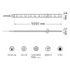 Лента светодиодная 9.6 Вт/м DC 12В 3000К IP20 120LED SMD2835 (блистер 5м) 624 лм/м Basic