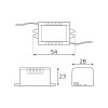Блок питания для светодиодной ленты 5 Вт AC 100-264В Uвых 12В IP67 54х27х23мм Basic
