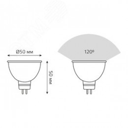 Лампа светодиодная LED 7 Вт 630 лм 4100К софит MR16 нейтральный GU5.3 AC 220В Black