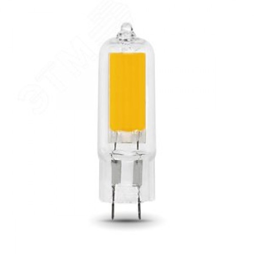 Лампа светодиодная LED 4.5 Вт 380 лм 3000К капсула теплый G4 AC 220В стеклянная Black