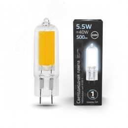 Лампа светодиодная LED 5.5 Вт 500 лм 4100К капсула нейтральный G4 AC 220В стеклянная Black