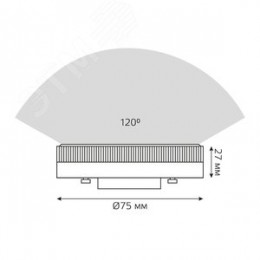 Лампа светодиодная LED 8 Вт 690 лм 4100К таблетка нейтральный GX53 AC 220В Black