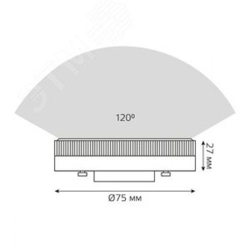 Лампа светодиодная LED 8 Вт 690 лм 4100К таблетка нейтральный GX53 AC 220В Black