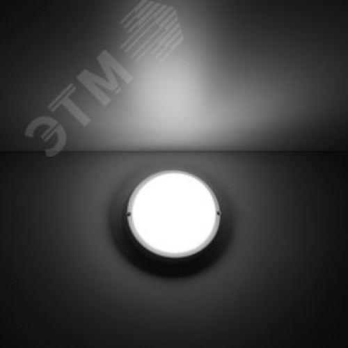 Светильник светодиодный ДБП 8 Вт 680 Лм 4000К AC 220В белый IP65 круг D140х48 мм пластик ЖКХ Elementary