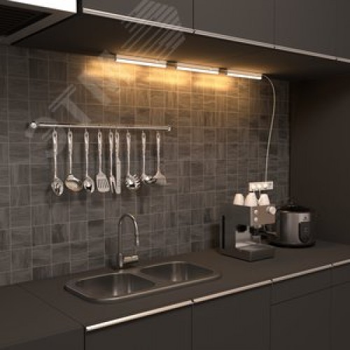 Светильник линейный светодиодный ДБО 5 Вт 400 лм 3000К AC 220В IP20 312х22х36мм крепления провода и коннекторы входят в комплект TL Black