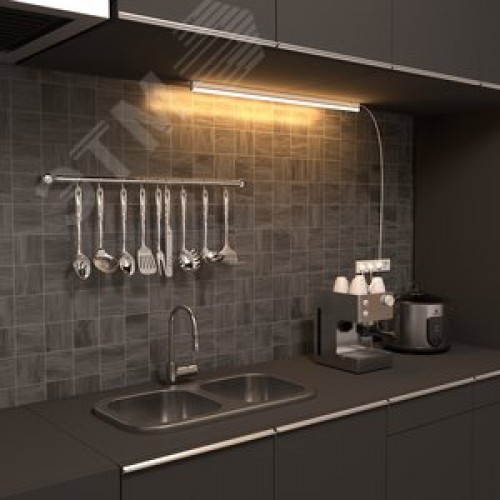 Светильник линейный светодиодный ДБО 12 Вт 1000 лм 3000К AC 220В IP20 865х22х36мм крепления провода и коннекторы входят в комплект TL Black