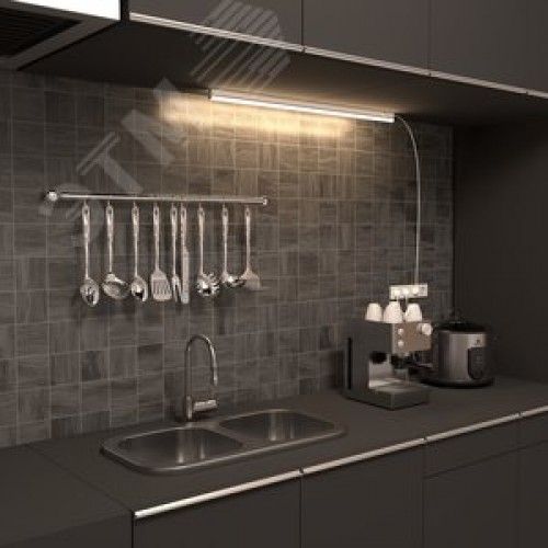 Светильник линейный светодиодный ДБО 12 Вт 1050 лм 4000К AC 220В IP20 865х22х36мм крепления провода и коннекторы входят в комплект TL Black Gauss