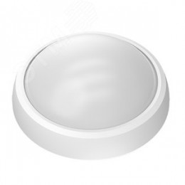 Светильник светодиодный ДБП 8 Вт 670 Лм 4000К AC 220В белый IP54 круг D175х76 мм пластик ЖКХ Qplus