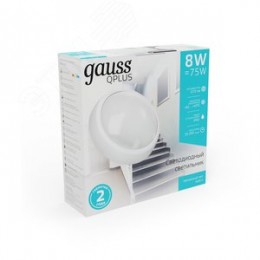 Светильник светодиодный ДБП 8 Вт 670 Лм 4000К AC 220В белый IP54 круг D175х76 мм пластик ЖКХ Qplus