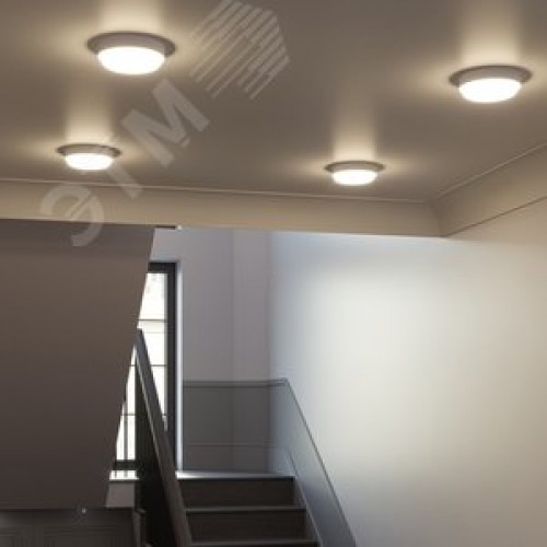 Светильник светодиодный ДБП 15 Вт 1200 лм 4000К AC 220В Белый IP54 круг D175х76мм Пластик ЖКХ с оптико-микроволновым датчиком движения Qplus