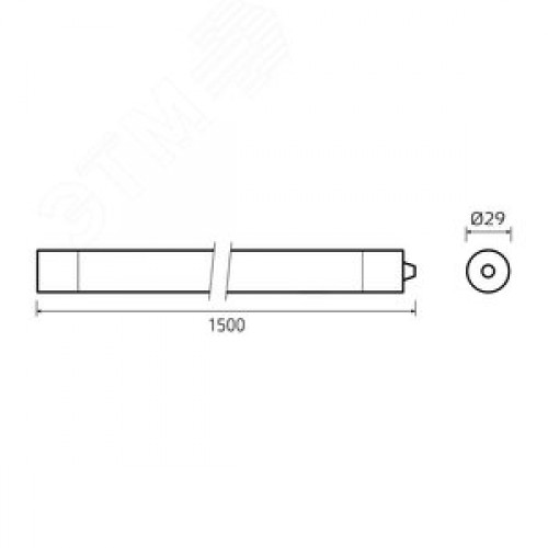 Светильник промышленный линейный ДСП 36 Вт 3650 лм 6500К AC 220В IP65 1500х29х29мм матовый COMPACT Gauss
