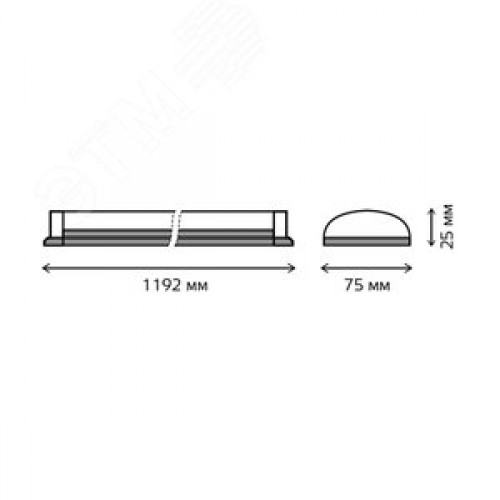 Светильник светодиодный ДПО 40 Вт 3630 лм 6500К AC 220В IP20 1192х75х25мм матовый опал WLF-1