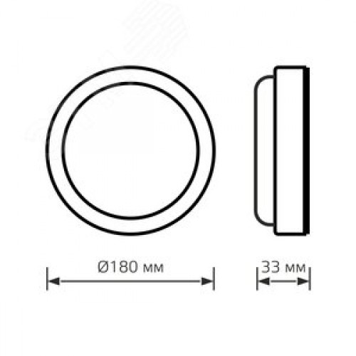 Светильник светодиодный ДБП 20 Вт 1520 Лм 4000К AC 220В белый IP40 круг D180х33 мм пластик ЖКХ HALL