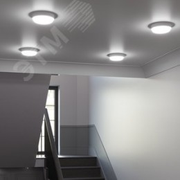 Светильник светодиодный ДБП 20 Вт 1560 Лм 6500К AC 220В белый IP40 круг D180х33 мм пластик ЖКХ HALL