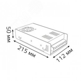 Блок питания для светодиодной ленты 360 Вт AC 100-264В Uвых 24В IP20 215х112х50мм Black