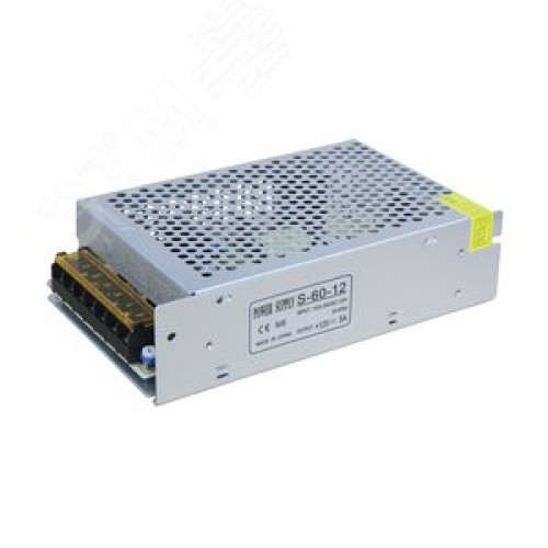 Блок питания для светодиодной ленты 60 Вт AC 100-264В Uвых 12В IP20 134х97х41мм Black