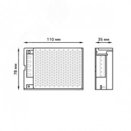 Блок питания для светодиодной ленты 60 Вт AC 100-264В Uвых 12В IP20 134х97х41мм Black