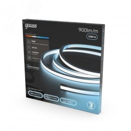 Лента светодиодная 12 Вт/м DC 24В 4000К IP68 NEON термостойкая для бань и саун 900 лм/м Gauss