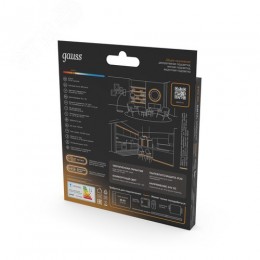 Лента светодиодная 6 Вт/м DC 24В 3000К IP20 60LED SMD2835 800 лм/м Black Gauss