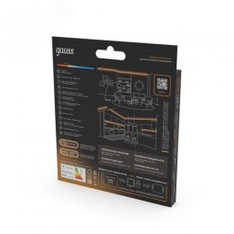 Лента светодиодная 12 Вт/м DC 24В 3000К IP20 120LED SMD2835 1400 лм/м Black Gauss