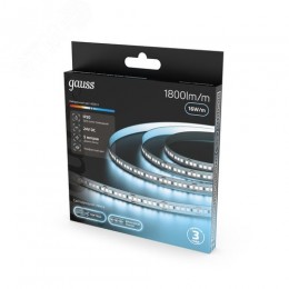 Лента светодиодная 16 Вт/м DC 24В 4000К IP20 1800 лм/м Black Gauss