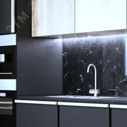 Лента светодиодная 12 Вт/м DC 24В 6500К IP20 120LED SMD2835 1400 лм/м Black Gauss