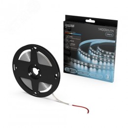 Лента светодиодная 12 Вт/м DC 24В 4000К IP65 120LED SMD2835 1400 лм/м Black Gauss