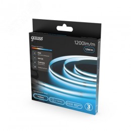 Лента светодиодная 12 Вт/м DC 24В 6500К IP20 COB 1200 лм/м Gauss