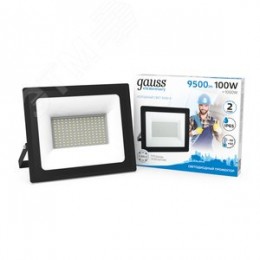 Прожектор светодиодный ДО 100 Вт 9500 Лм 6500К AC 220В IP65 234х245х37 мм Elementary G2